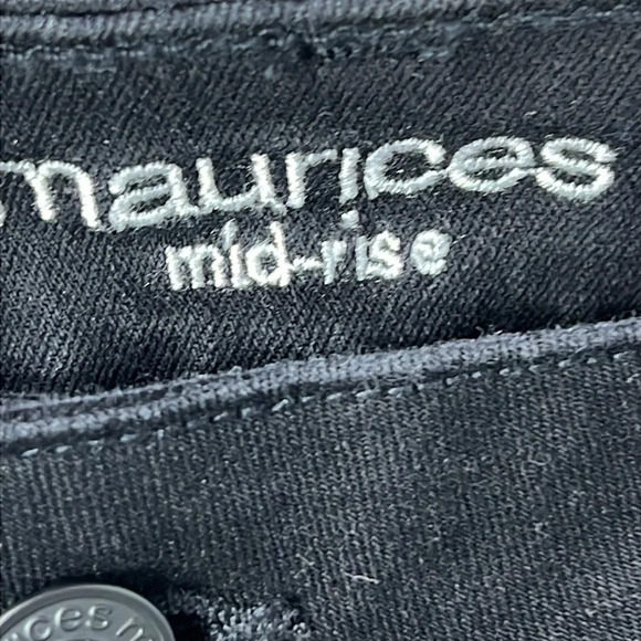 Maurices Black Denim Ankle Skinny Jeans Size 14W - Picture 2 of 8